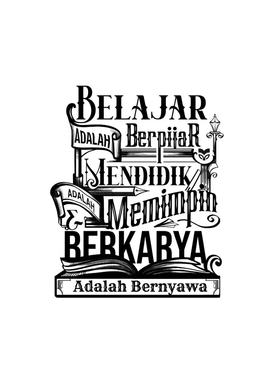 Cover BELAJAR ADALAH BERPIJAR, MENDIDIK ADALAH MEMIMPIN, BERKARYA ADALAH BERNYAWA